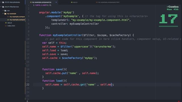 Angular 1.5 Components Methods and $filter смотреть онлайн