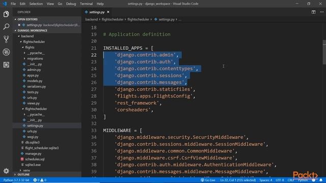 Full-Stack Web Development with Django & Angular 8: Creating the Admin User | packtpub.com смотреть онлайн