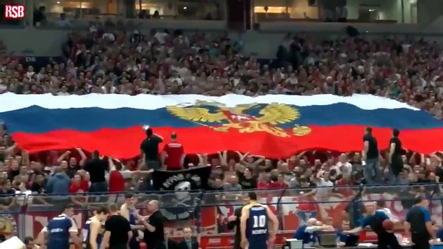 Serbian's Unveil Russia Flag and Sing 'Katyusha' in Serbia v Ukraine Basketball Game смотреть онлайн