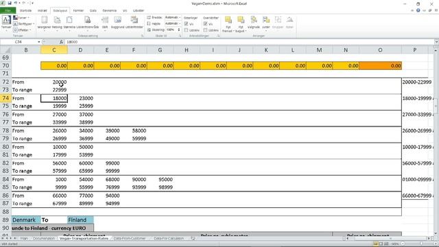 Complex Transport Cost Calculation (Excel VBA Demo) смотреть онлайн