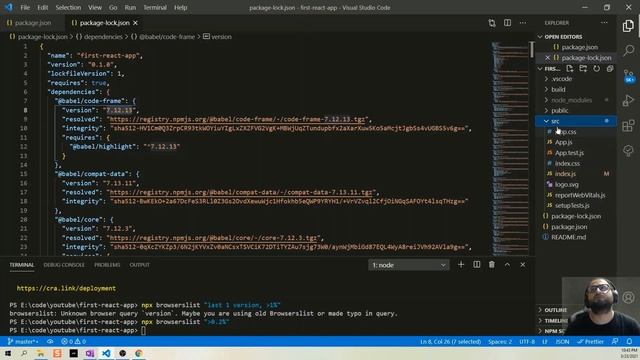 Introduction to front end development setup ( React) смотреть онлайн