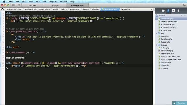 Adaptive Blog Theme: single.php Author Area, comments.php смотреть онлайн
