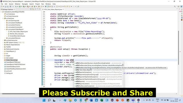 #FrameworkReport - 9 | How to Record Test Case Execution using ATU Test Recorder | #natasatech смотреть онлайн