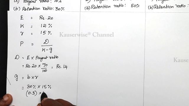 Gordon's Model | Dividend Policy | Market price per share | problem with solution | By Kauserwise смотреть онлайн