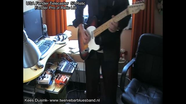 b1 USA Fender Telecaster '52 Relic - Fender Pro Junior Relic Amp - Blues Shuffle in A смотреть онлайн
