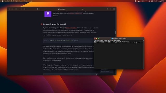 Docker setup on Mac for a new Laravel project смотреть онлайн