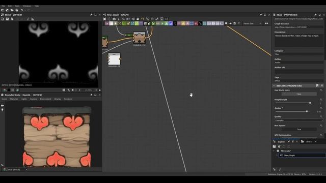 Stylized Wood with Pattern - Substance Designer смотреть онлайн