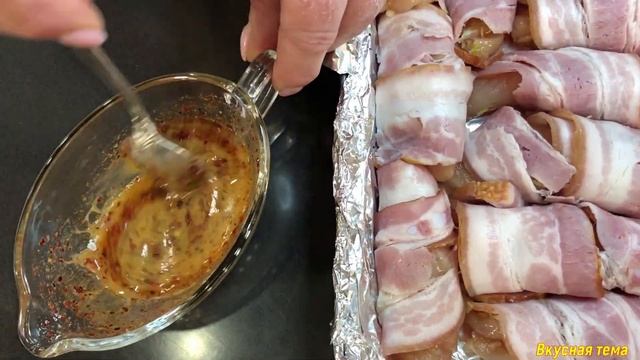 Царские пальчики на праздничный стол.Куриное филе в беконе.СЕКРЕТ в СОУСЕ#царскиепальчикимясные смотреть онлайн
