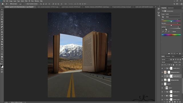 Fantasy Book Photo Manipulation Photoshop Tutorial смотреть онлайн
