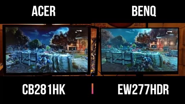 Acer CB281HK 4k Monitor vs BenQ EW277HDR monitor смотреть онлайн