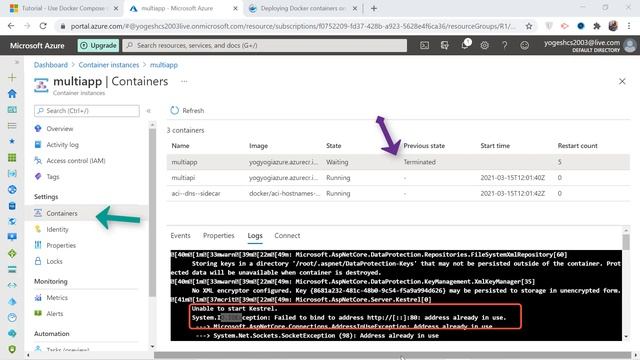 Deploy Multi-Container ASP.NET Core app on Dockers to Azure Container Instances смотреть онлайн