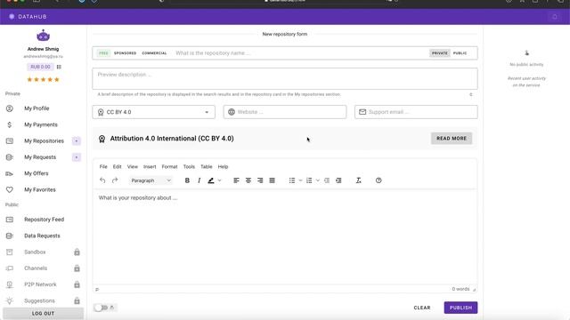 Основные разделы платформы DataHub смотреть онлайн