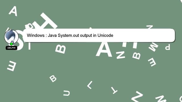 Windows : Java System.out output in Unicode смотреть онлайн