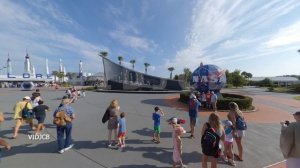 Walking Kennedy Space Center Visitor complex FL USA
