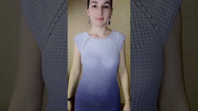 Связала платье крючком из хлопковой пряжи смотреть онлайн