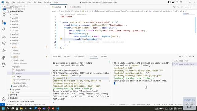WA1-2023-L23: Fetch API. Client-Server. CORS. смотреть онлайн