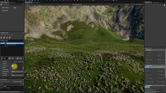 Cryengine V (Cryengine 5) #8 Добавление растительности и ее настройка. Vegetation смотреть онлайн