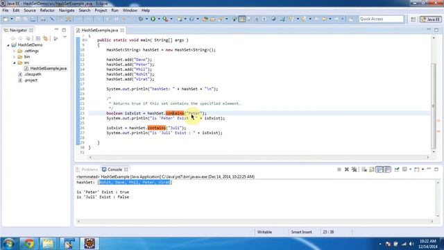 How to check object exists or not in the HashSet? | Java Collection Framework смотреть онлайн