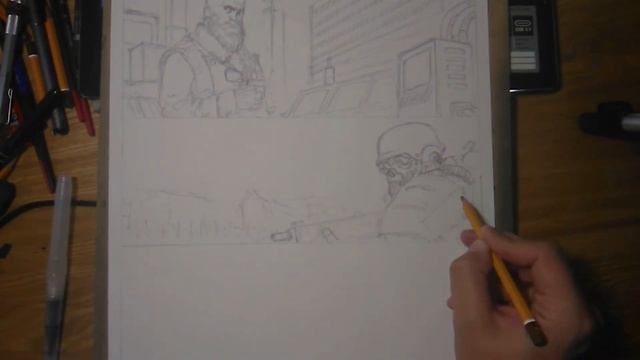 Процесс создания страницы комикса. смотреть онлайн