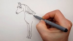 Как Нарисовать Лошадь поэтапно | Рисуем Лошадку