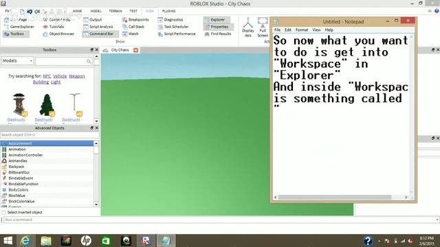 Editing The Baseplate - Roblox Studio 2015 смотреть онлайн