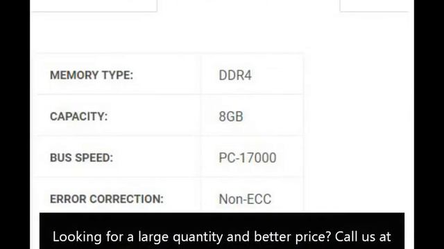 F4-2133C15S-8GNS G Skill 8GB DDR4 Non ECC PC4-17000 2133Mhz 2Rx8 Memory смотреть онлайн