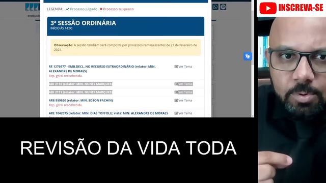 REVISÃO DA VIDA TODA CORRE PERIGO? O QUE ESPERAR DE ALEXANDRE DE MORAES? TEMA 1102 STF смотреть онлайн