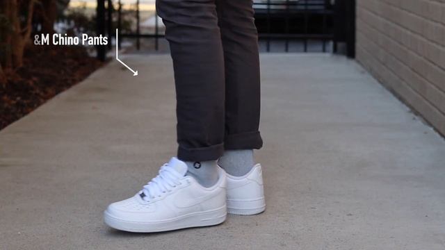 Nike Air Force 1 on feet with 7 different pants смотреть онлайн