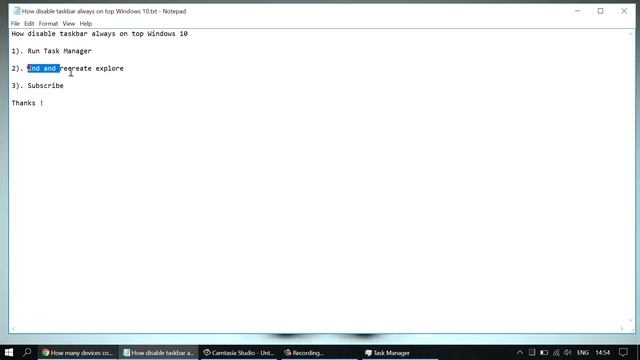 Disable taskbar always on-top (Windows 10) смотреть онлайн