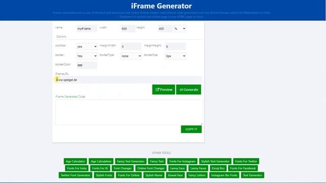 iFrame Generator - beliebige Webseiten einbetten смотреть онлайн