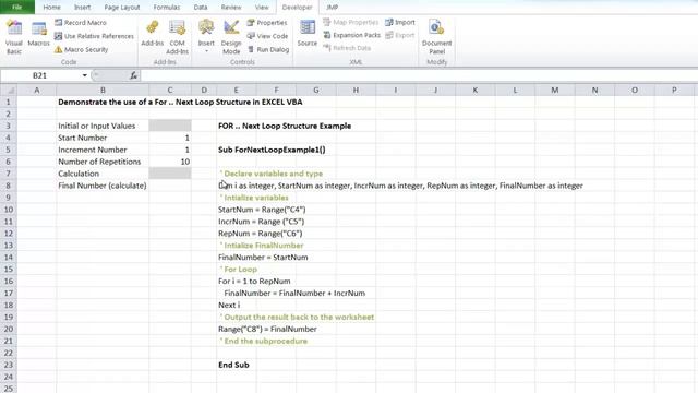For Next Loop EXCEL VBA смотреть онлайн