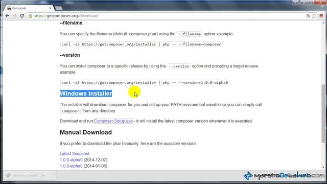 Composer - Instalación de Composer en Windows смотреть онлайн