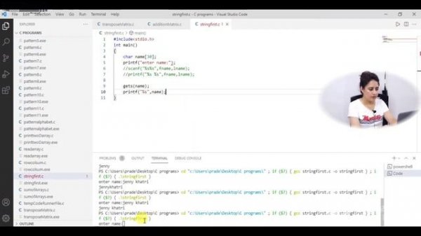 C_65 C Program to Read and Print a String | C Programming Tutorials