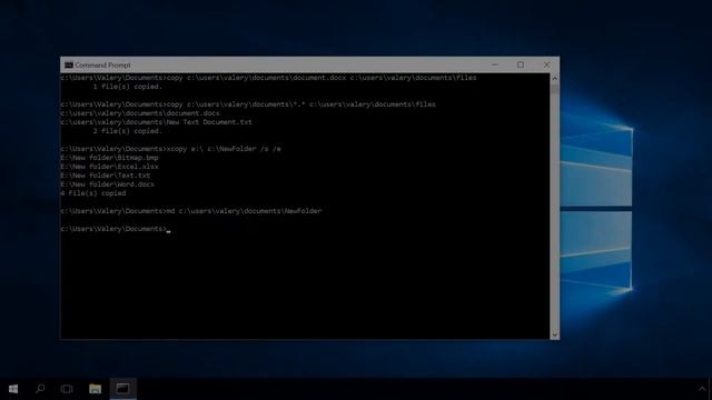 Commands CD, DIR, START, COPY, XCOPY, MD, REN, DEL, EXIT, LogOff, ShutDown for Command Prompt ? ? ? смотреть онлайн
