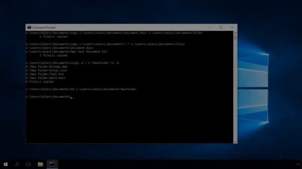 Commands CD, DIR, START, COPY, XCOPY, MD, REN, DEL, EXIT, LogOff, ShutDown for Command Prompt ? ? ?