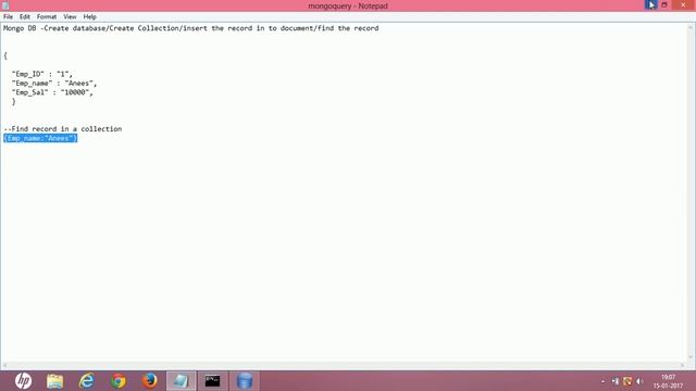 Mongo DB,insert the record in to document,find the record,mongodb basic, смотреть онлайн