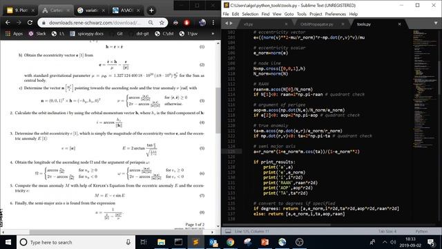 Convert State Vector to Keplerian Orbital Elements | Orbital Mechanics with Python 9 смотреть онлайн