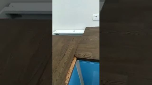 Установка столешницы на кухню. Столешница из массива дуба. смотреть онлайн