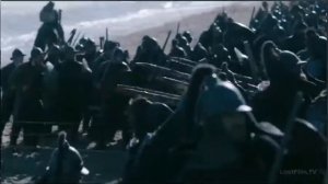 Начало битвы Русичей и Викингов (сериал Викинги)