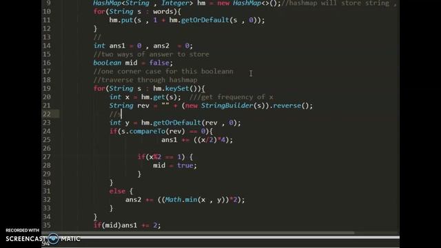 Longest Palindrome by Concatenating Two Letter Words | LeetCode | Biweekly Contest 69 смотреть онлайн