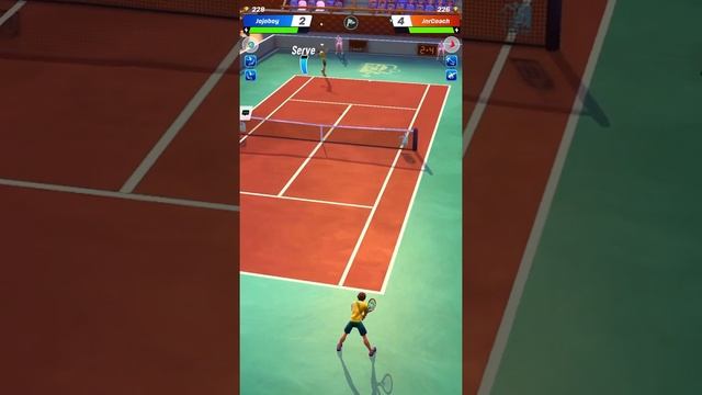 Tennis Clash game play- walkthrough insane match wait to the end to see how that wins!! смотреть онлайн