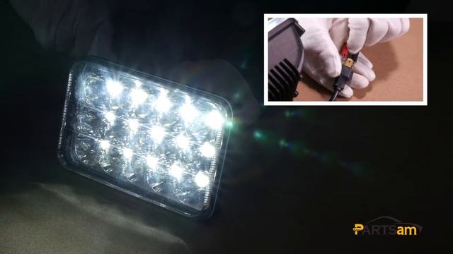 4x6 Inch LED Headlights Sealed Beam Headlamp HID Xenon Replacement(4 PCS)| PARTSam смотреть онлайн
