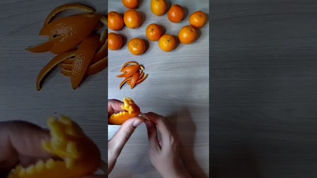 Цветочки из МАНДАРИНОВОЙ КОЖУРЫ смотреть онлайн