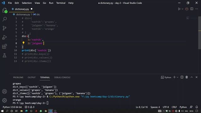 Dictionary in python | some method of dictionary | startercoder смотреть онлайн