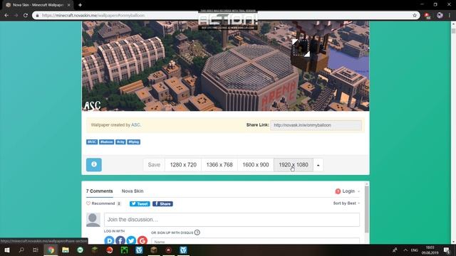 Как сделать обои майнкрафт со своим скином