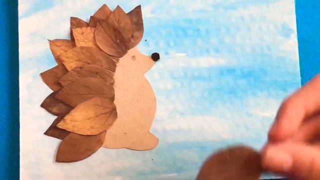 ОСЕННИЕ ПОДЕЛКИ Своими руками КАК СДЕЛАТЬ | Из Природного материала | ЁЖИК из ЛИСТЬЕВ | DIY Card смотреть онлайн