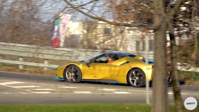 FIRST FERRARI SF90 SPIDER SPOT ON THE ROAD + 2021 PORTOFINO M смотреть онлайн