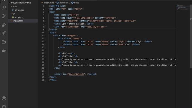 Смена цветовой темы сайта смотреть онлайн