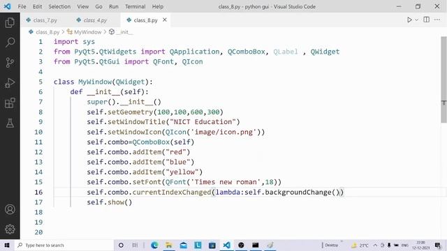 Combobox in PyQt5 смотреть онлайн