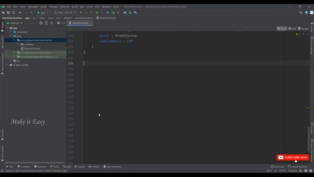 How to Implement Search Animation in Jetpack Compose | Android | Kotlin | Make it Easy смотреть онлайн